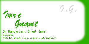 imre gnamt business card